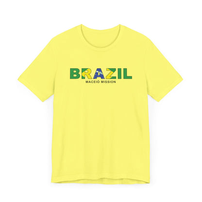 Brazil Maceio Mission Flag Title T-shirt - Latter-Day Saint LDS Missionary Gift - Book of Mormon