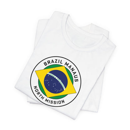 Brazil Manaus North Mission Circular Pop Flag T-shirt - Latter-Day Saint LDS Missionary Gift - Book of Mormon