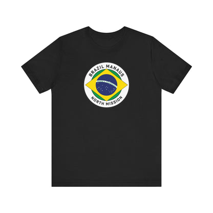 Brazil Manaus North Mission Circular Pop Flag T-shirt - Latter-Day Saint LDS Missionary Gift - Book of Mormon