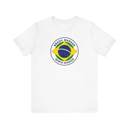 Brazil Manaus North Mission Circular Pop Flag T-shirt - Latter-Day Saint LDS Missionary Gift - Book of Mormon