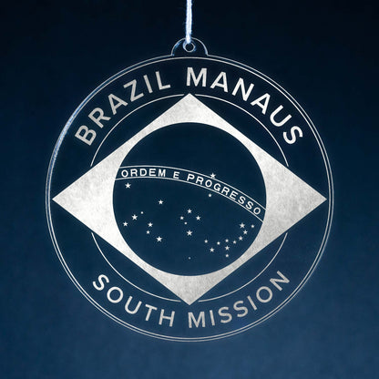 LDS Brazil Manaus South Mission Christmas Ornament