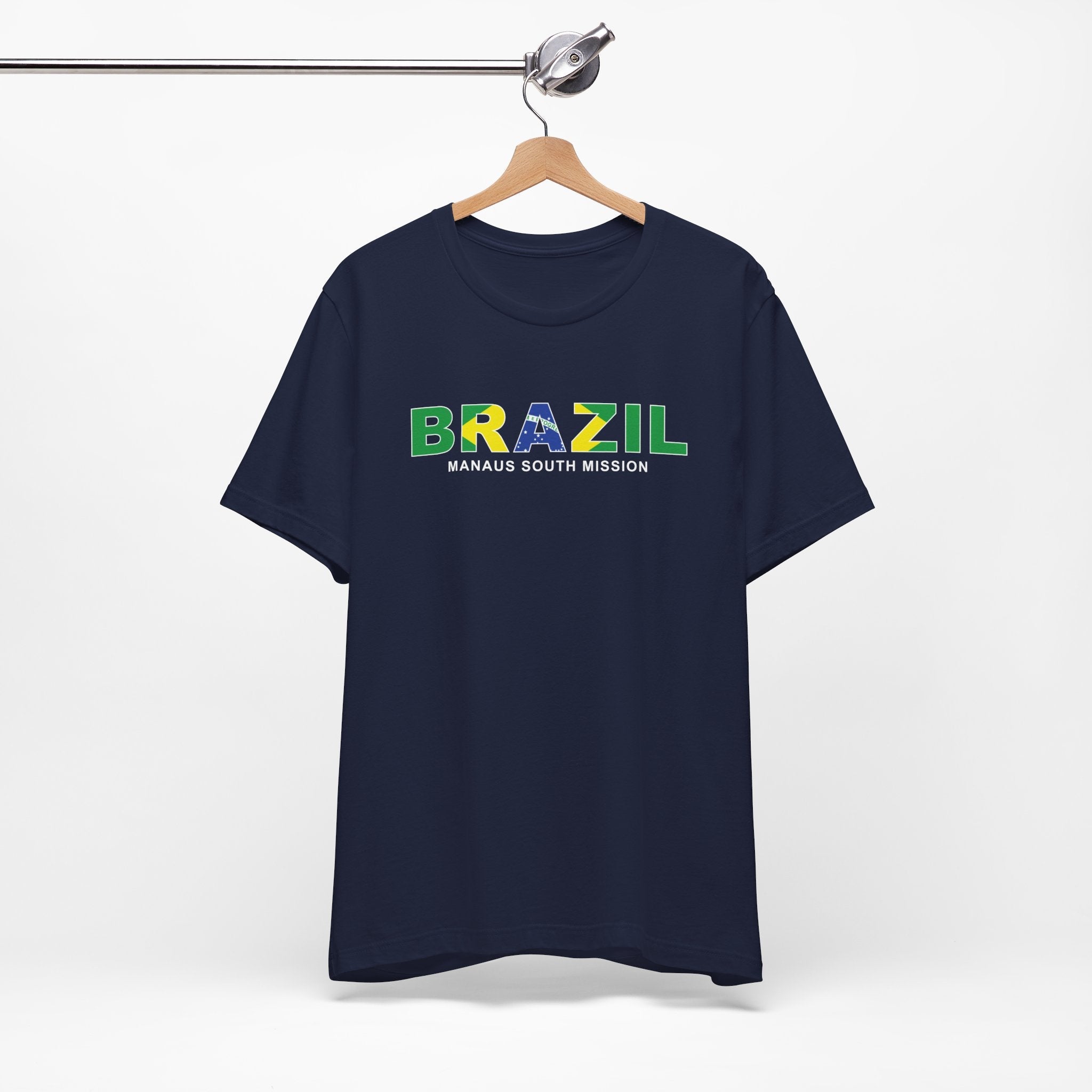 Brazil Manaus South Mission Flag Title T-shirt - Latter-Day Saint LDS Missionary Gift - Book of Mormon