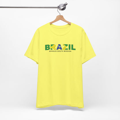 Brazil Manaus South Mission Flag Title T-shirt - Latter-Day Saint LDS Missionary Gift - Book of Mormon