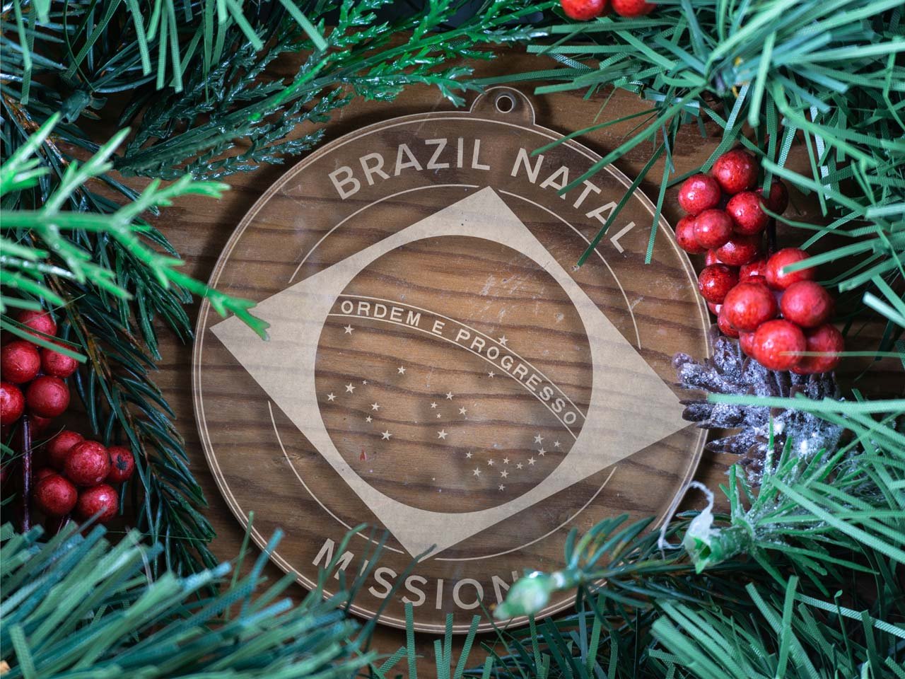 Brazil Natal Mission Christmas Ornament - Latter-Day Saint LDS Missionary Gift - Book of Mormon