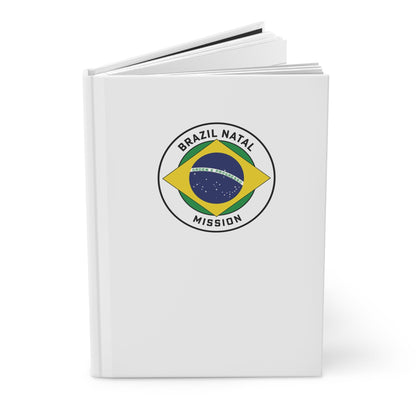 Brazil Natal Mission Logo Design White Hardcover Journal Matte - Latter-Day Saint LDS Missionary Gift - Book of Mormon