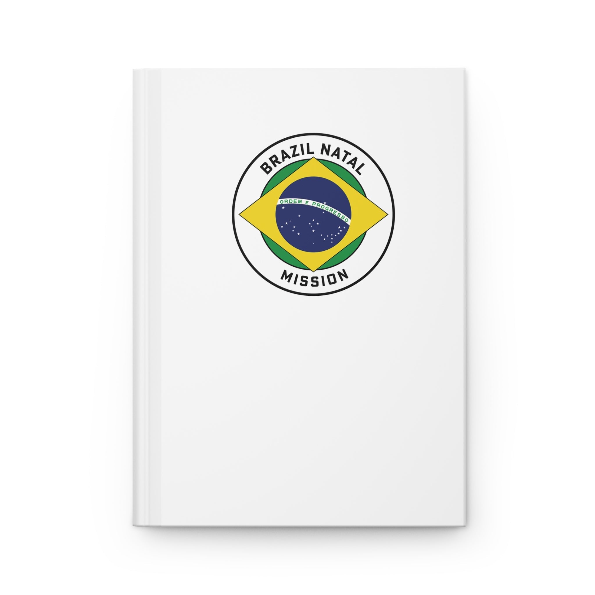 Brazil Natal Mission Logo Design White Hardcover Journal Matte - Latter-Day Saint LDS Missionary Gift - Book of Mormon