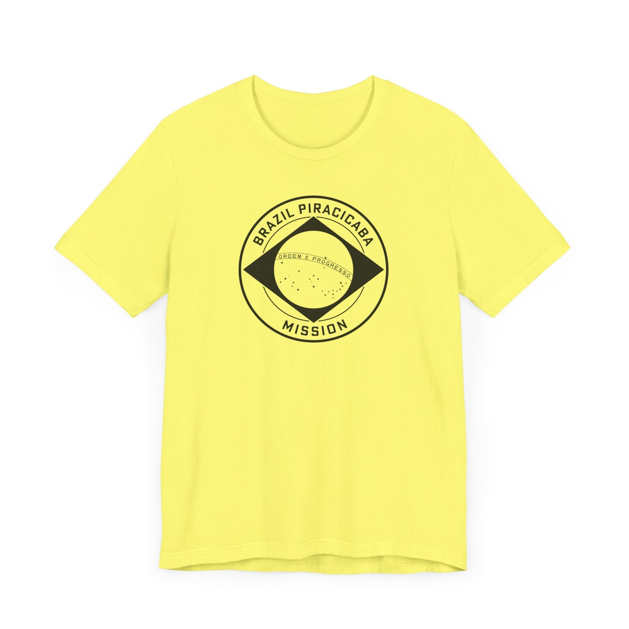 Brazil Piracicaba Mission Circular Monochrome Logo T-Shirt - Latter-Day Saint LDS Missionary Gift - Book of Mormon