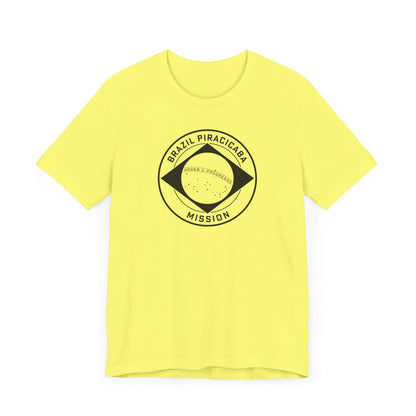 Brazil Piracicaba Mission Circular Monochrome Logo T-Shirt - Latter-Day Saint LDS Missionary Gift - Book of Mormon