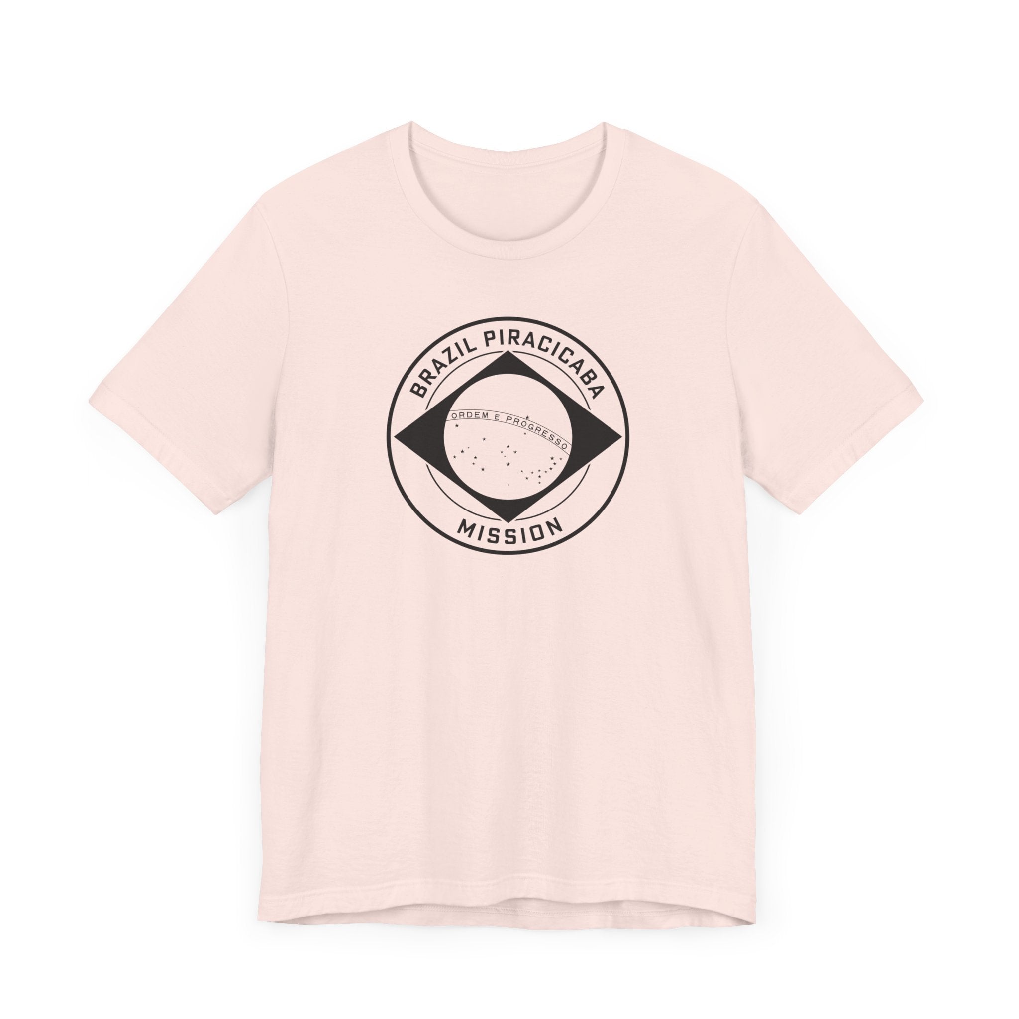 Brazil Piracicaba Mission Circular Monochrome Logo T-Shirt - Latter-Day Saint LDS Missionary Gift - Book of Mormon