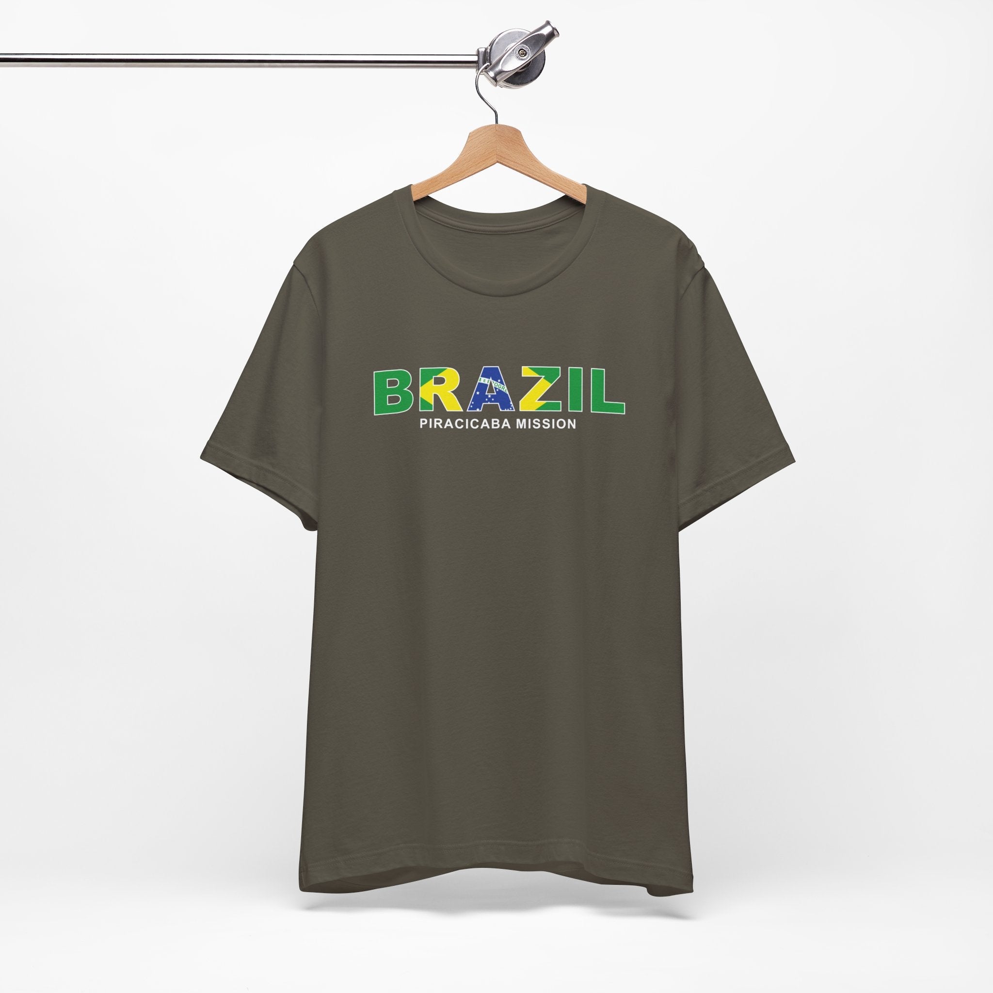 Brazil Piracicaba Mission Flag Title T-shirt - Latter-Day Saint LDS Missionary Gift - Book of Mormon