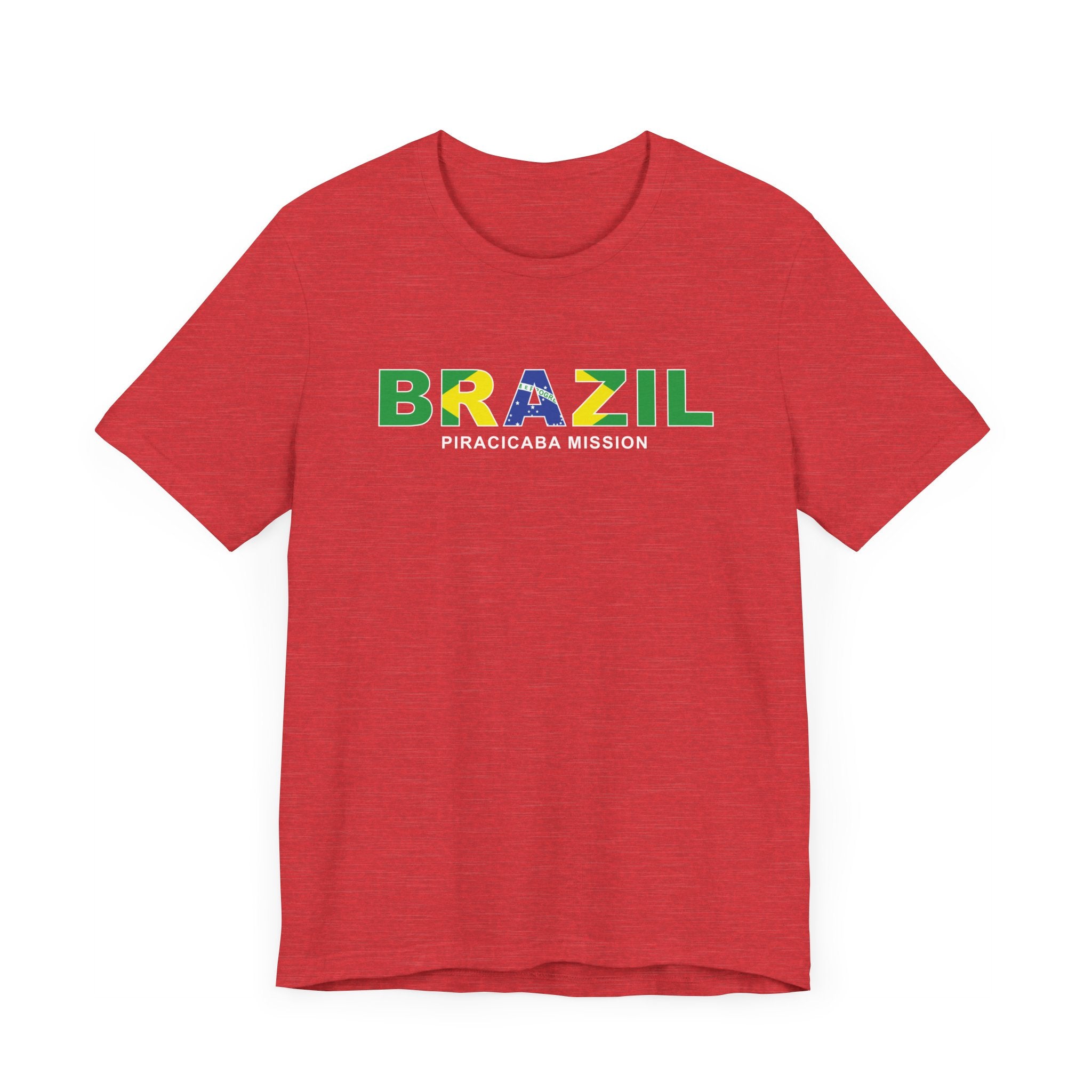 Brazil Piracicaba Mission Flag Title T-shirt - Latter-Day Saint LDS Missionary Gift - Book of Mormon