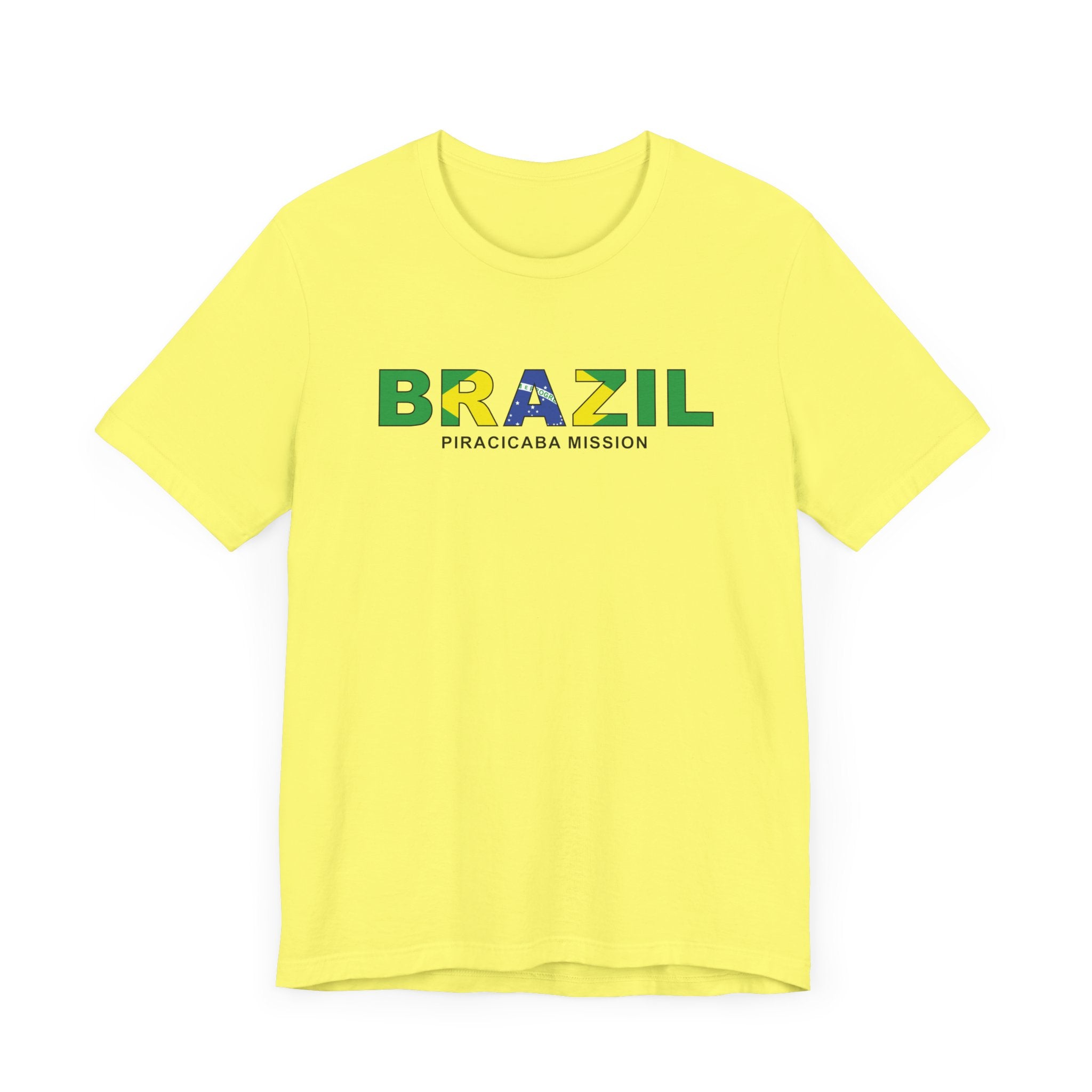 Brazil Piracicaba Mission Flag Title T-shirt - Latter-Day Saint LDS Missionary Gift - Book of Mormon