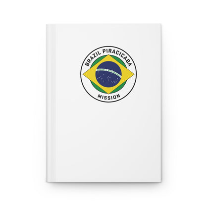 Brazil Piracicaba Mission Logo Design White Hardcover Journal Matte - Latter-Day Saint LDS Missionary Gift - Book of Mormon