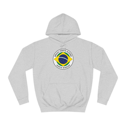 Brazil Porto Alegre North Mission Flag Logo (White Border) College Hoodie