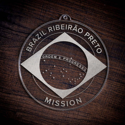 Brazil Ribeirao Preto Mission Christmas Ornament - Latter-Day Saint LDS Missionary Gift - Book of Mormon