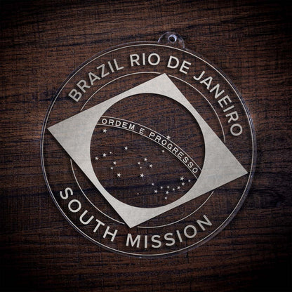 Brazil Rio de Janeiro South Mission Christmas Ornament - Latter-Day Saint LDS Missionary Gift - Book of Mormon