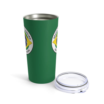 Brazil Rio de Janeiro South Mission Flag Logo Tumbler 20oz Green - Latter-Day Saint LDS Missionary Gift - Book of Mormon