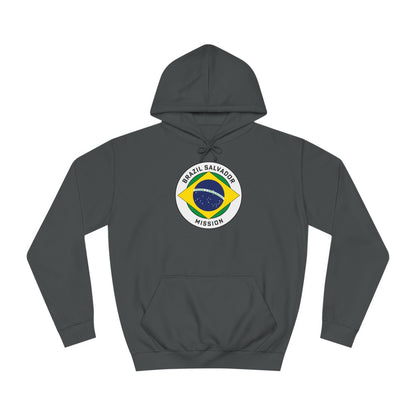 Brazil Salvador Mission Flag Logo (White Border) College Hoodie - Latter-Day Saint LDS Missionary Gift - Book of Mormon