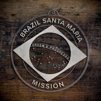 Brazil Santa Maria Mission Christmas Ornament - Latter-Day Saint LDS Missionary Gift - Book of Mormon