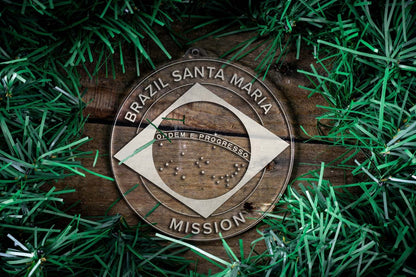 Brazil Santa Maria Mission Christmas Ornament - Latter-Day Saint LDS Missionary Gift - Book of Mormon