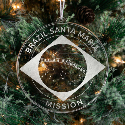 Brazil Santa Maria Mission Christmas Ornament - Latter-Day Saint LDS Missionary Gift - Book of Mormon