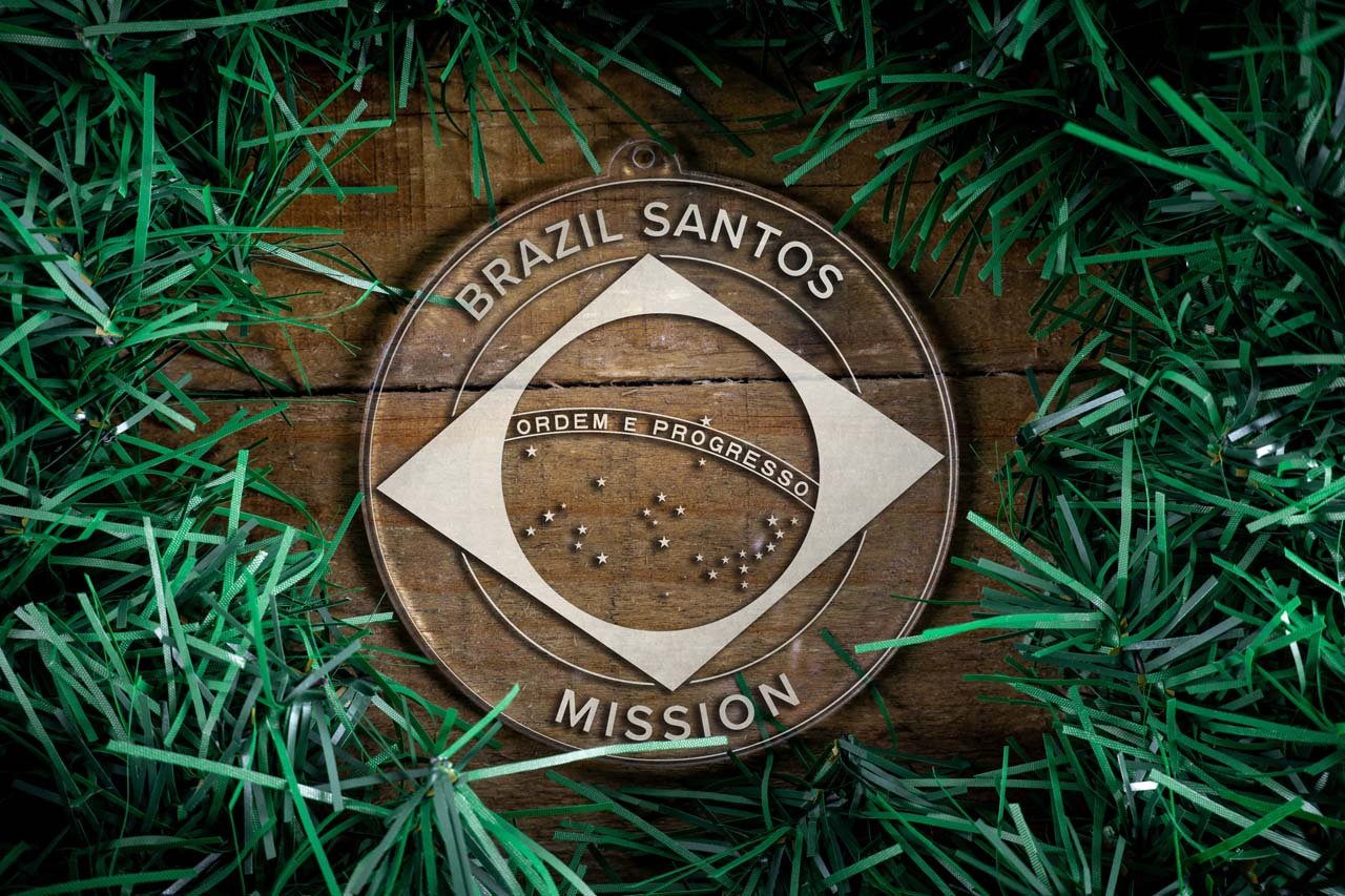 Brazil Santos Mission Christmas Ornament - Latter-Day Saint LDS Missionary Gift - Book of Mormon