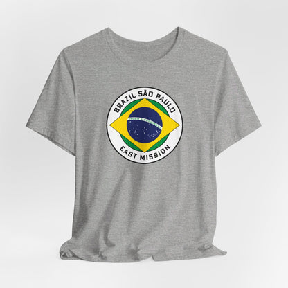 Brazil Sao Paulo East Mission Circular Pop Flag T-shirt - Latter-Day Saint LDS Missionary Gift - Book of Mormon