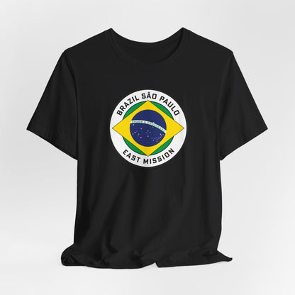 Brazil Sao Paulo East Mission Circular Pop Flag T-shirt - Latter-Day Saint LDS Missionary Gift - Book of Mormon