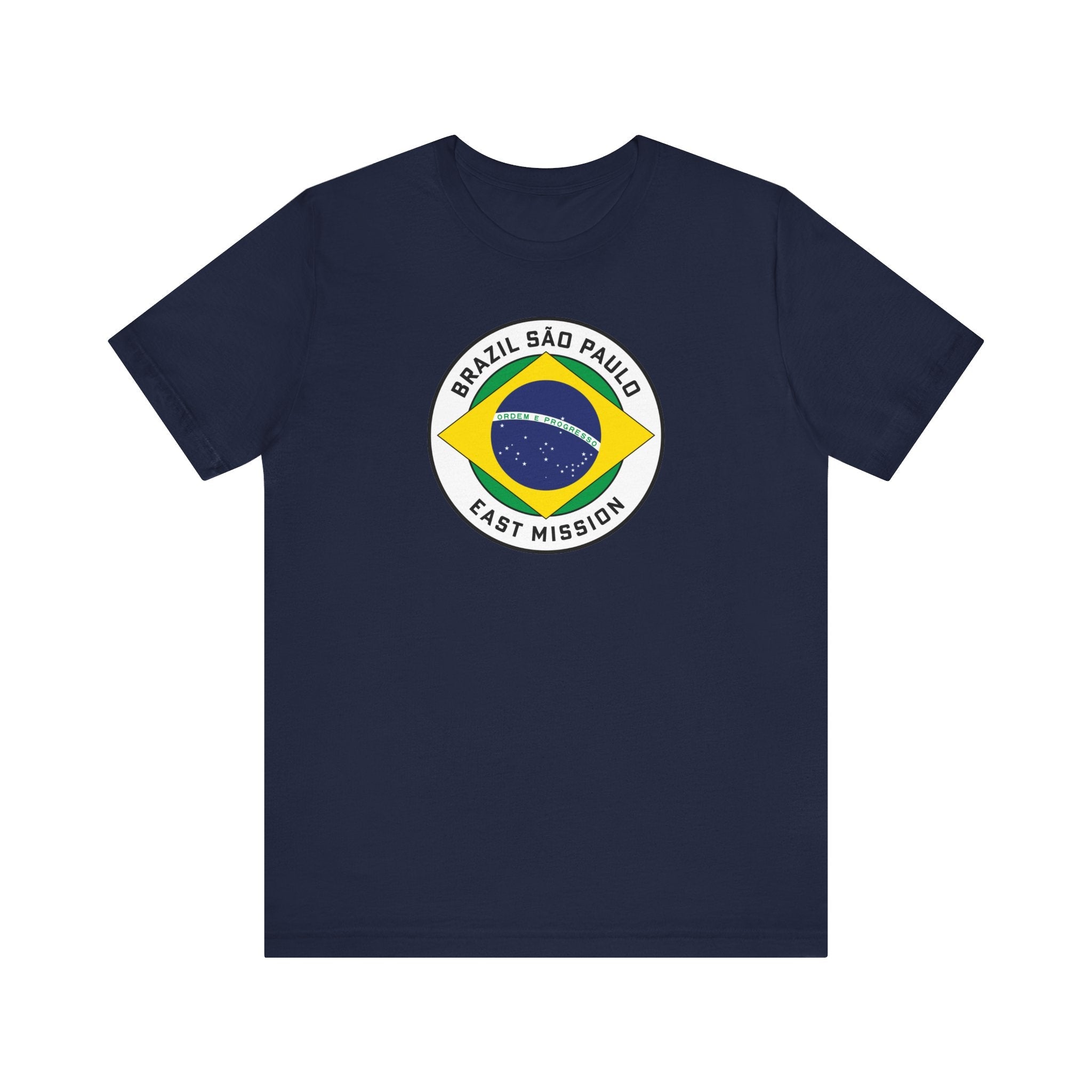 Brazil Sao Paulo East Mission Circular Pop Flag T-shirt - Latter-Day Saint LDS Missionary Gift - Book of Mormon