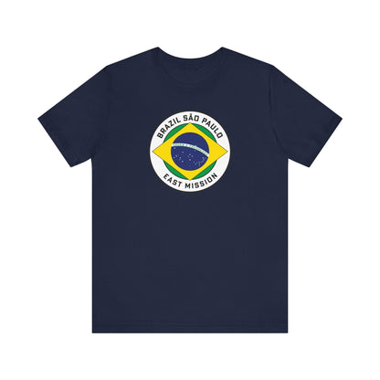 Brazil Sao Paulo East Mission Circular Pop Flag T-shirt - Latter-Day Saint LDS Missionary Gift - Book of Mormon