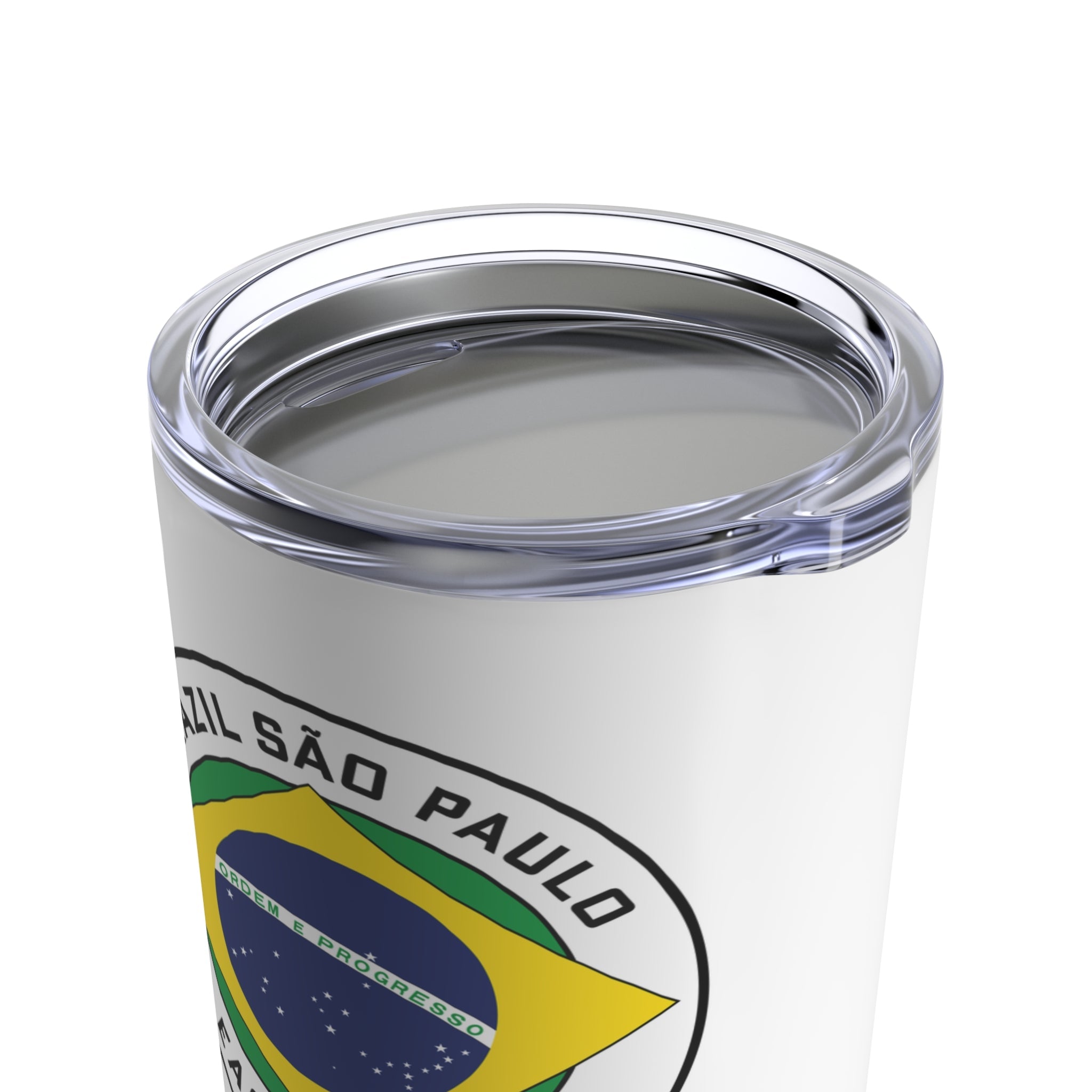 Brazil Sao Paulo East Mission Flag Logo Tumbler 20oz White - Latter-Day Saint LDS Missionary Gift - Book of Mormon