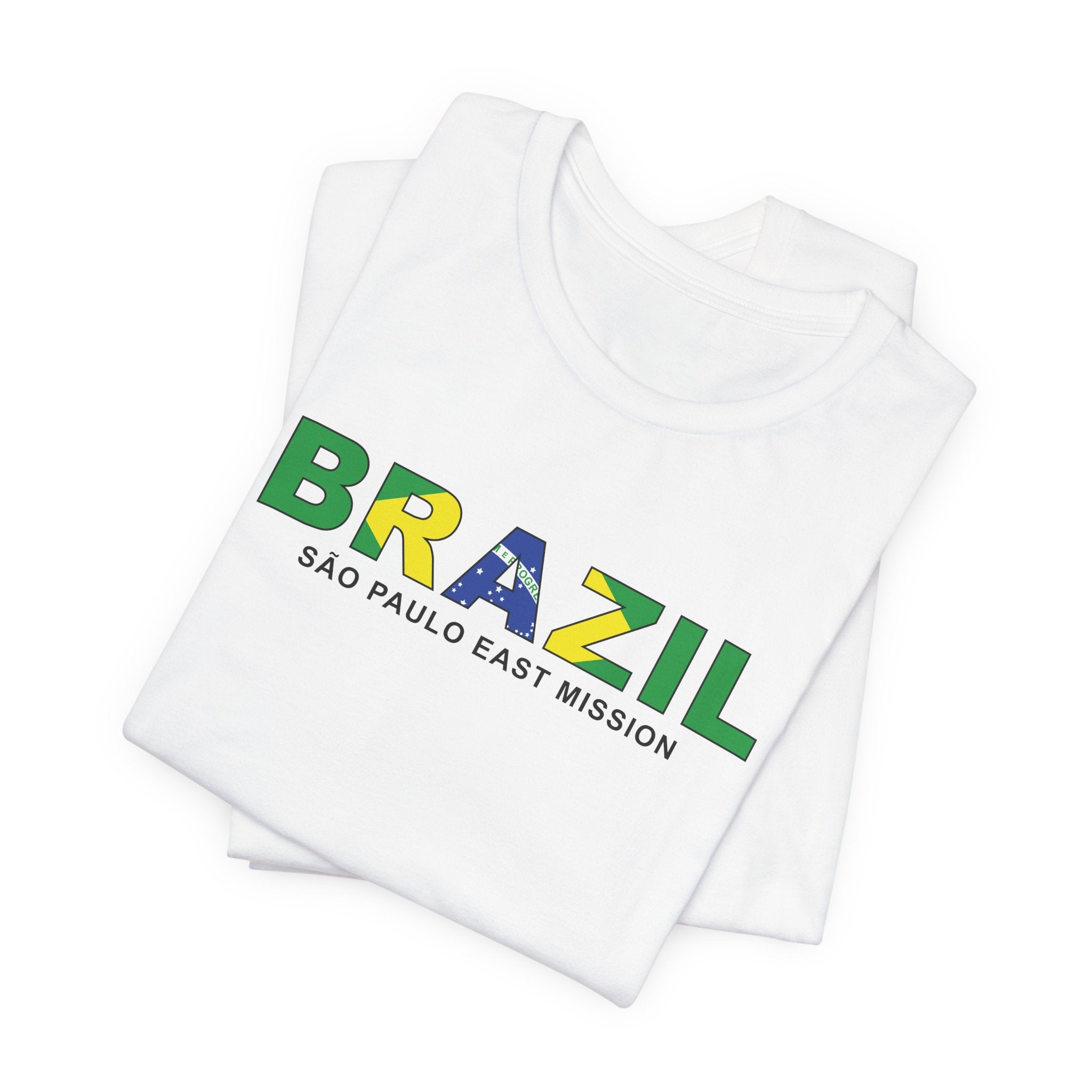 Brazil Sao Paulo East Mission Flag Title T-shirt - Latter-Day Saint LDS Missionary Gift - Book of Mormon