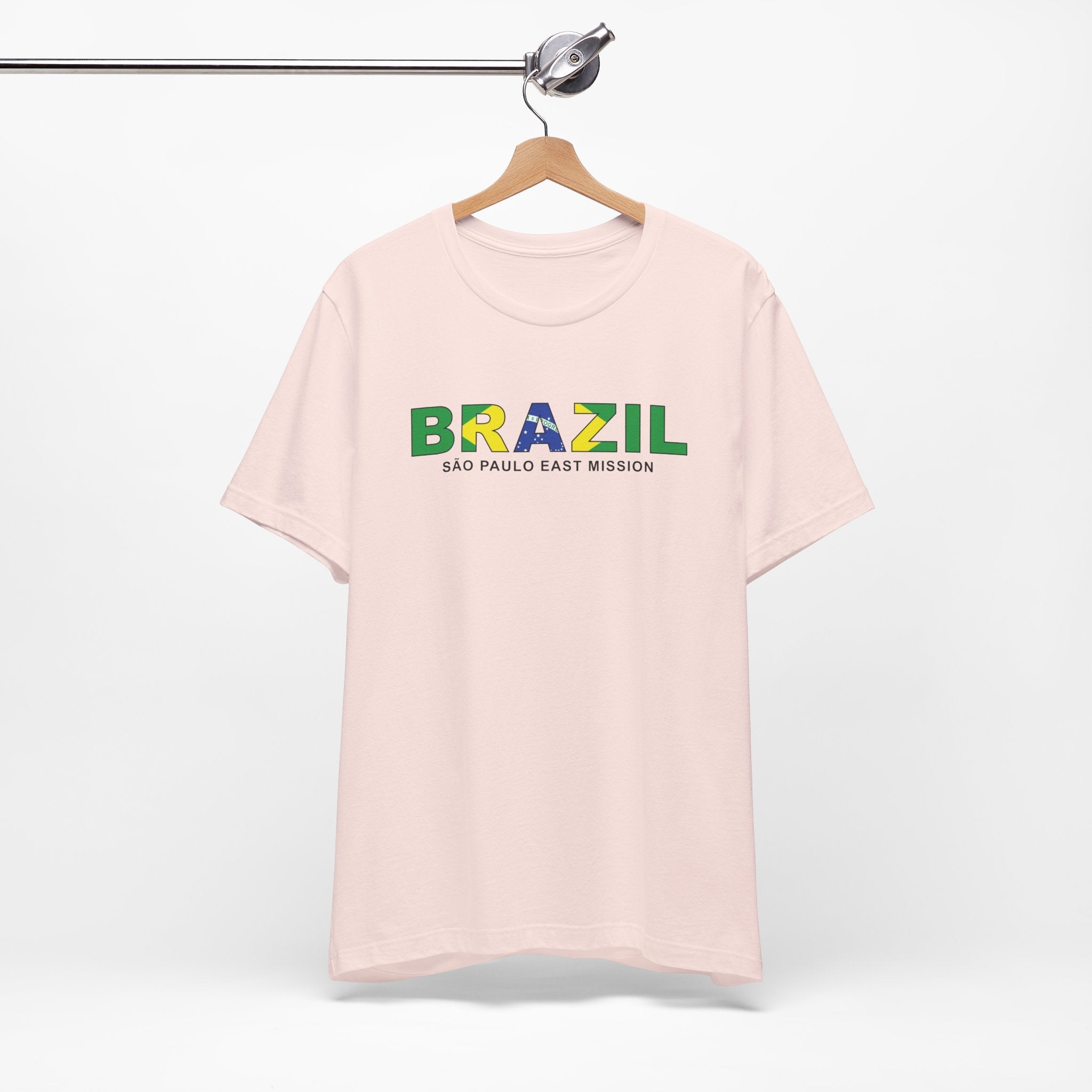 Brazil Sao Paulo East Mission Flag Title T-shirt - Latter-Day Saint LDS Missionary Gift - Book of Mormon