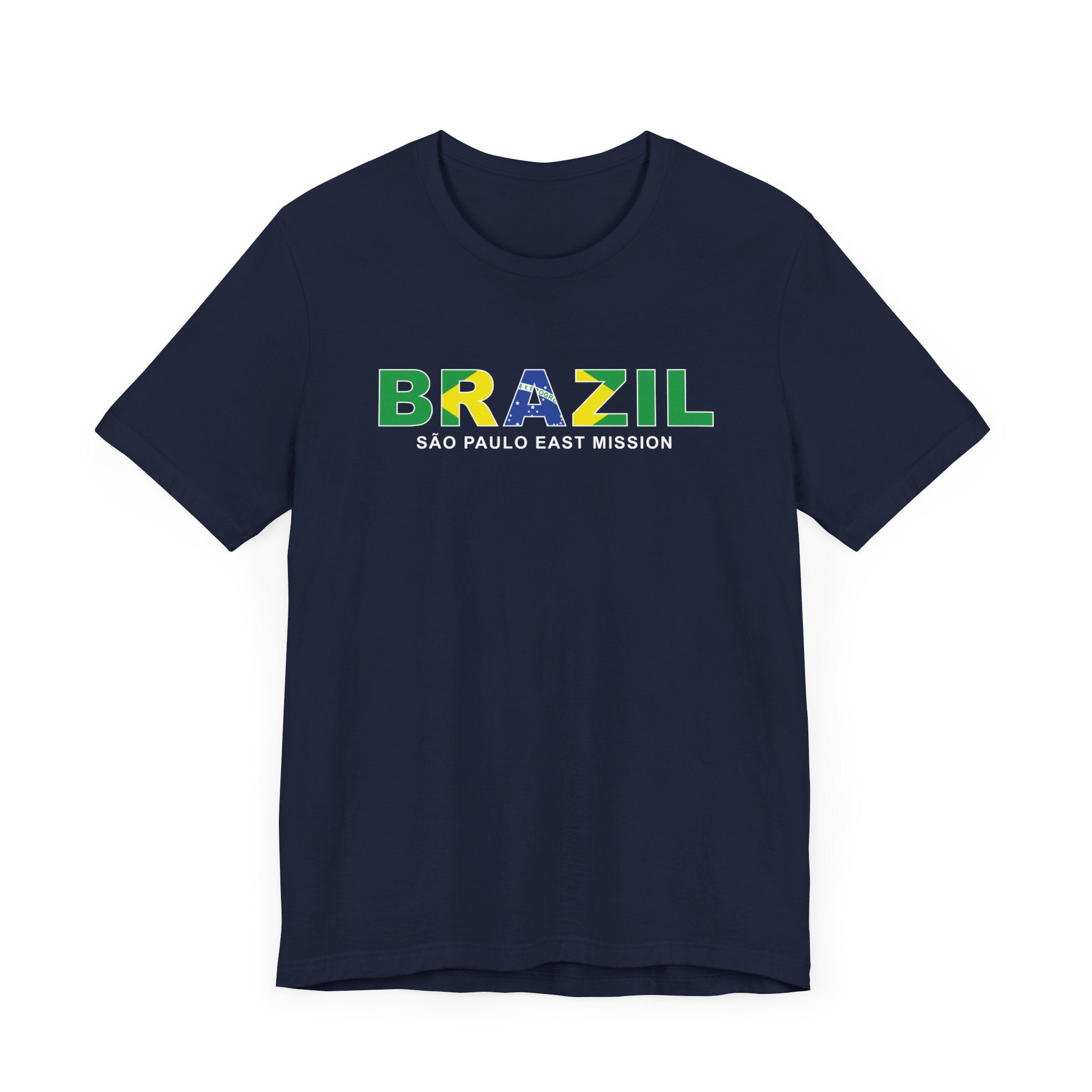 Brazil Sao Paulo East Mission Flag Title T-shirt - Latter-Day Saint LDS Missionary Gift - Book of Mormon