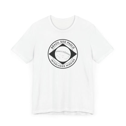 Brazil Sao Paulo Interlagos Mission Circular Monochrome Logo T-Shirt - Latter-Day Saint LDS Missionary Gift - Book of Mormon