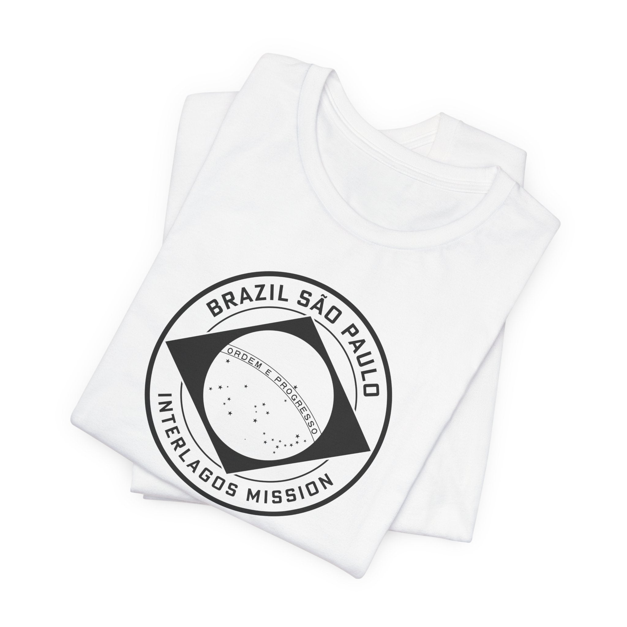 Brazil Sao Paulo Interlagos Mission Circular Monochrome Logo T-Shirt - Latter-Day Saint LDS Missionary Gift - Book of Mormon