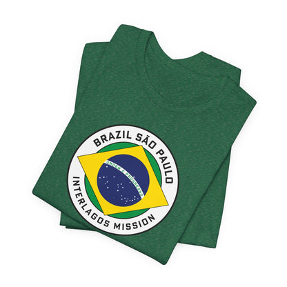 Brazil Sao Paulo Interlagos Mission Circular Pop Flag T-shirt - Latter-Day Saint LDS Missionary Gift - Book of Mormon