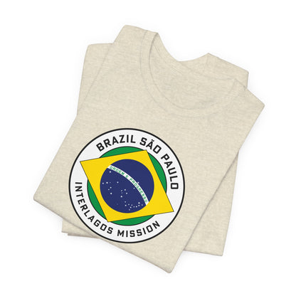 Brazil Sao Paulo Interlagos Mission Circular Pop Flag T-shirt - Latter-Day Saint LDS Missionary Gift - Book of Mormon