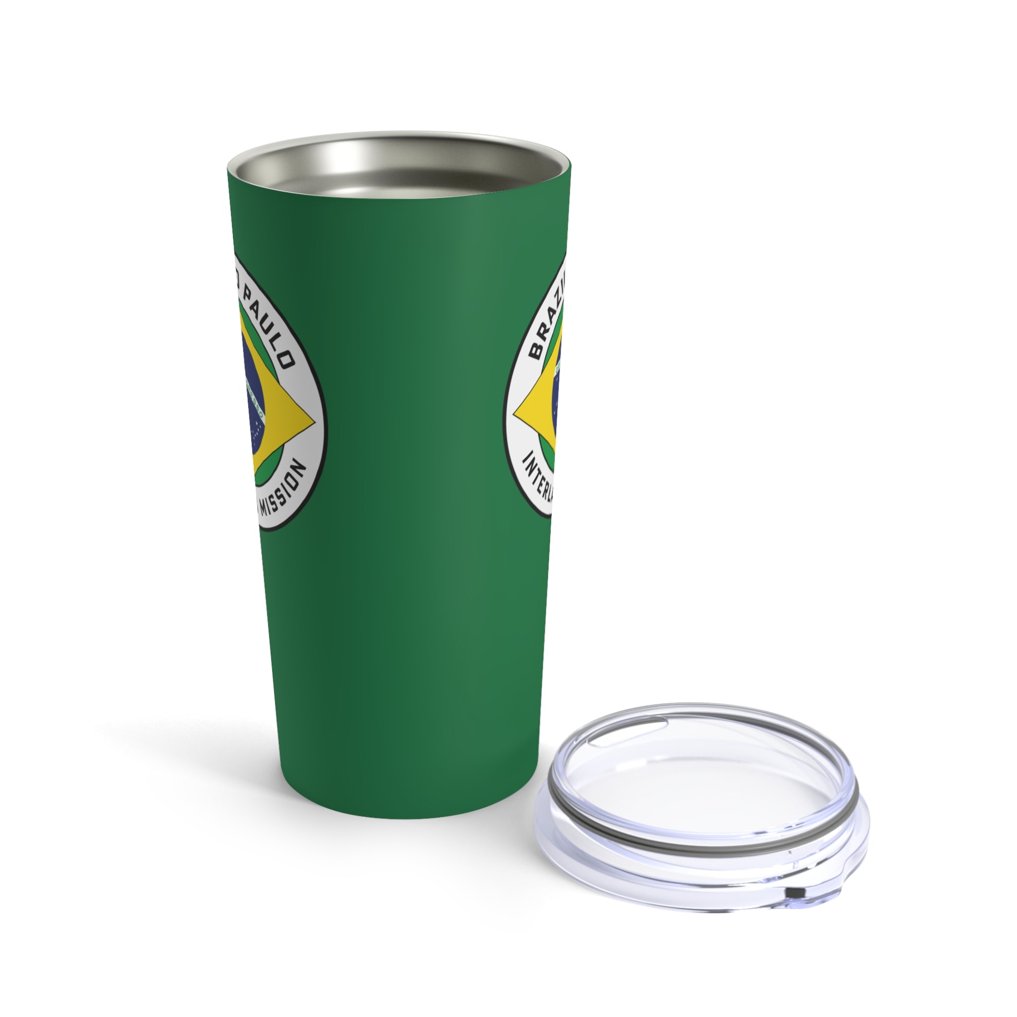 Brazil Sao Paulo Interlagos Mission Flag Logo Tumbler 20oz Green - Latter-Day Saint LDS Missionary Gift - Book of Mormon