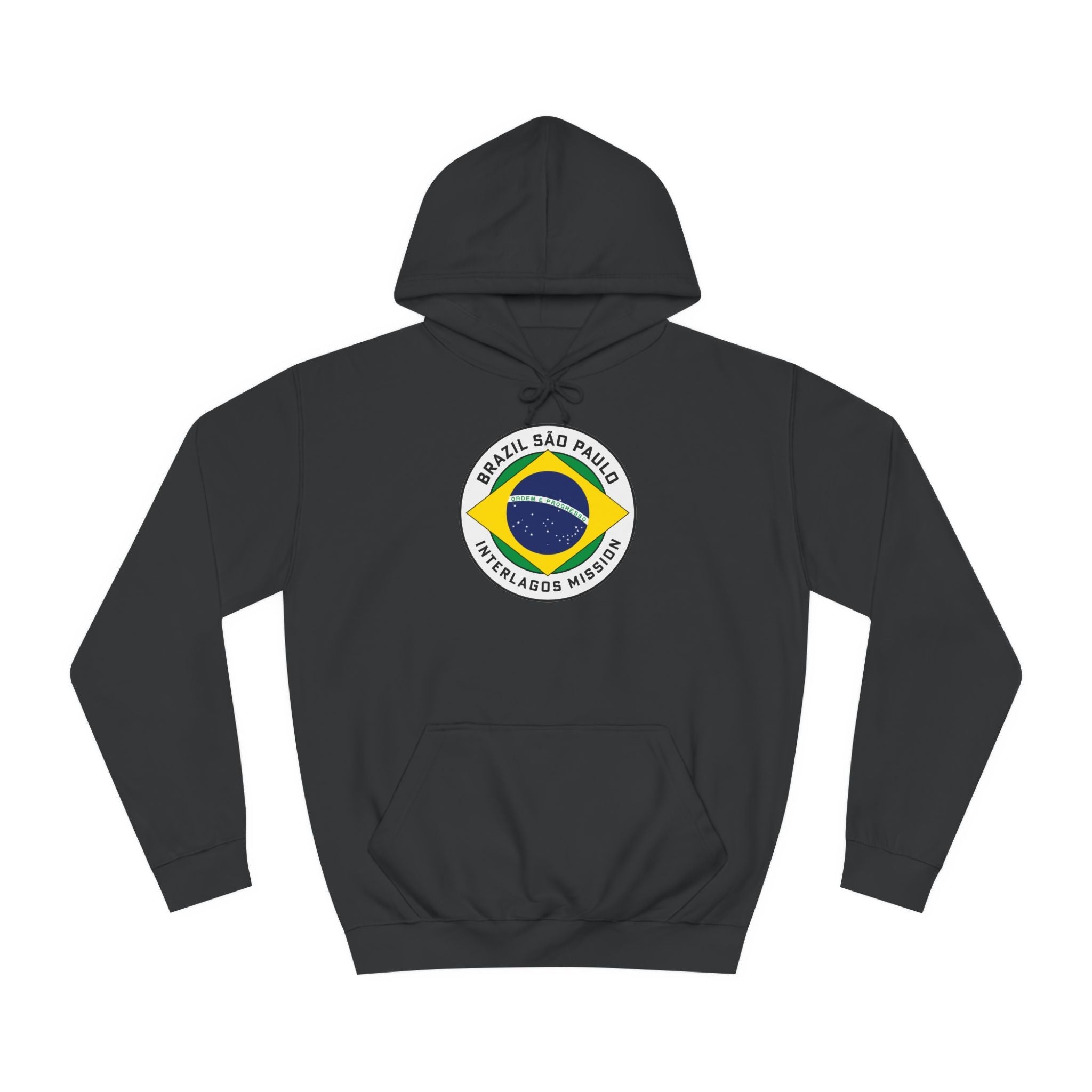 Brazil Sao Paulo Interlagos Mission Flag Logo (White Border) College Hoodie