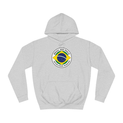 Brazil Sao Paulo Interlagos Mission Flag Logo (White Border) College Hoodie