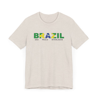 Brazil Sao Paulo Interlagos Mission Flag Title T-shirt - Latter-Day Saint LDS Missionary Gift - Book of Mormon