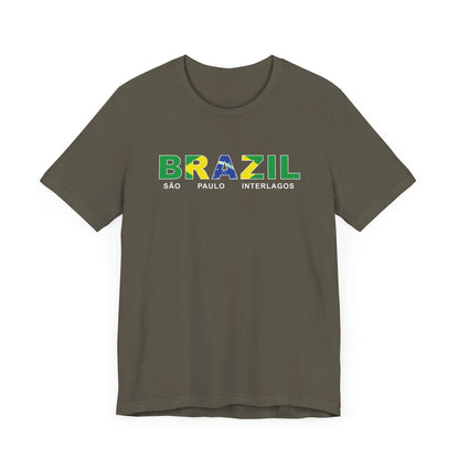 Brazil Sao Paulo Interlagos Mission Flag Title T-shirt - Latter-Day Saint LDS Missionary Gift - Book of Mormon