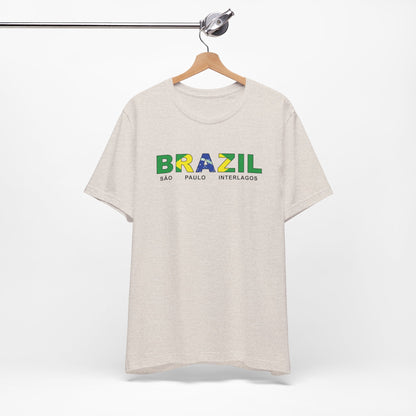 Brazil Sao Paulo Interlagos Mission Flag Title T-shirt - Latter-Day Saint LDS Missionary Gift - Book of Mormon