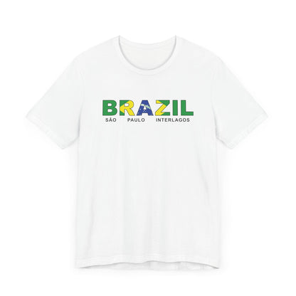 Brazil Sao Paulo Interlagos Mission Flag Title T-shirt - Latter-Day Saint LDS Missionary Gift - Book of Mormon