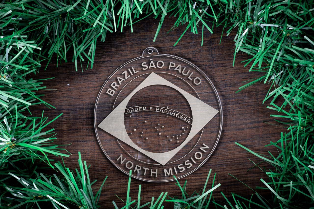 Brazil Sao Paulo North Mission Christmas Ornament - Latter-Day Saint LDS Missionary Gift - Book of Mormon