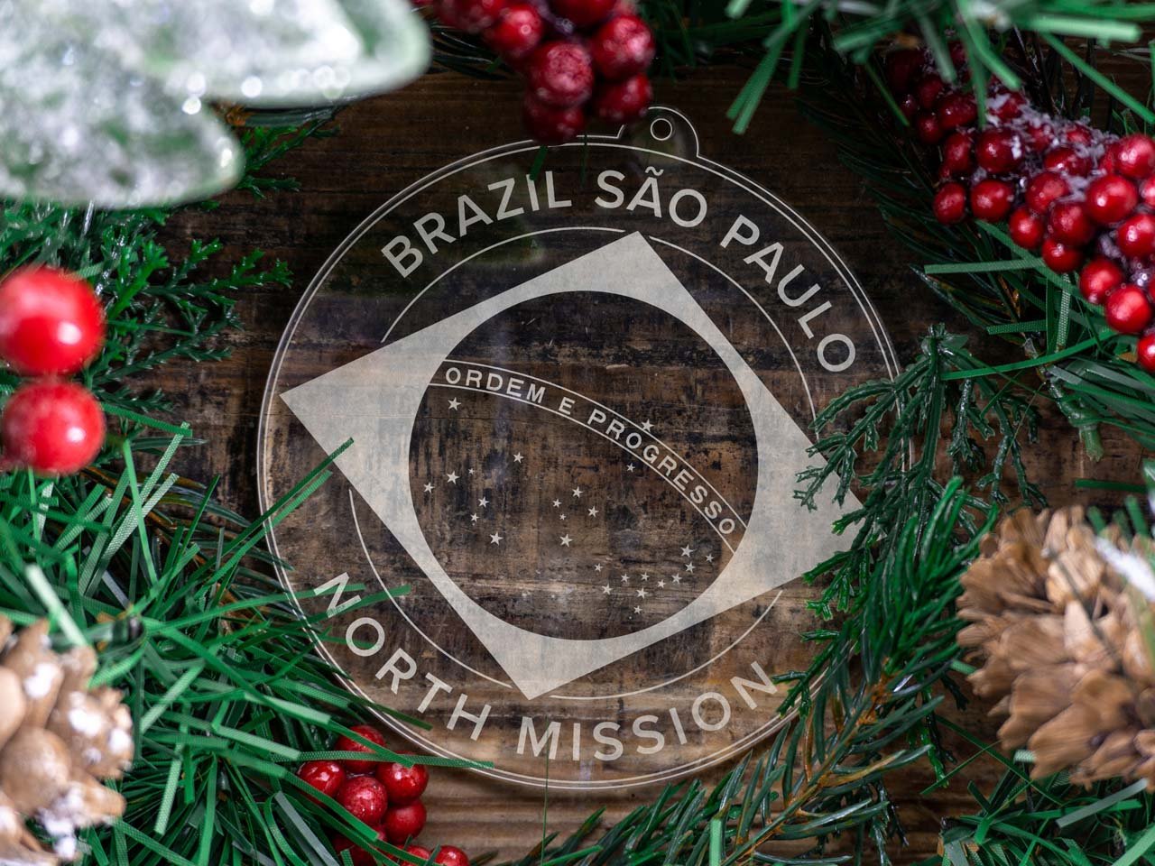 Brazil Sao Paulo North Mission Christmas Ornament - Latter-Day Saint LDS Missionary Gift - Book of Mormon