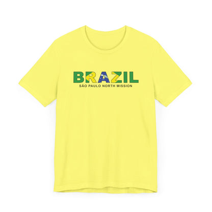 Brazil Sao Paulo North Mission Flag Title T-shirt - Latter-Day Saint LDS Missionary Gift - Book of Mormon