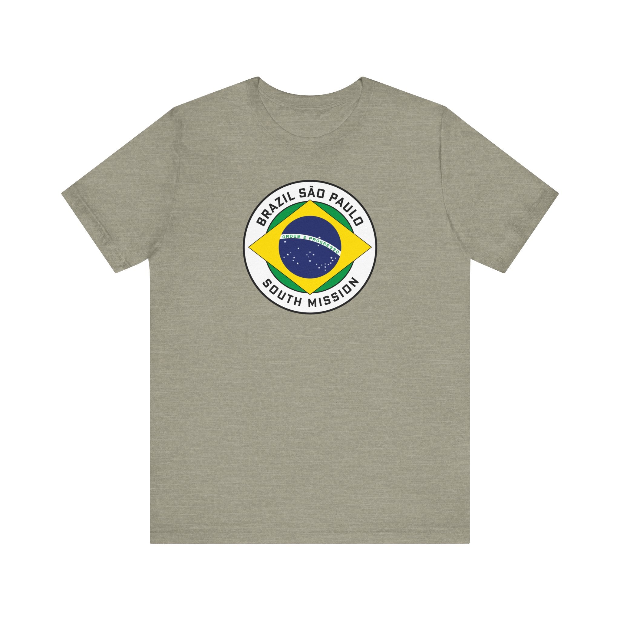 Brazil Sao Paulo South Mission Circular Pop Flag T-shirt - Latter-Day Saint LDS Missionary Gift - Book of Mormon