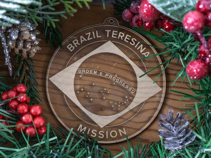 Brazil Teresina Mission Christmas Ornament - Latter-Day Saint LDS Missionary Gift - Book of Mormon